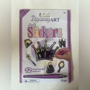 Engraving Art Holographic Princess Stickers